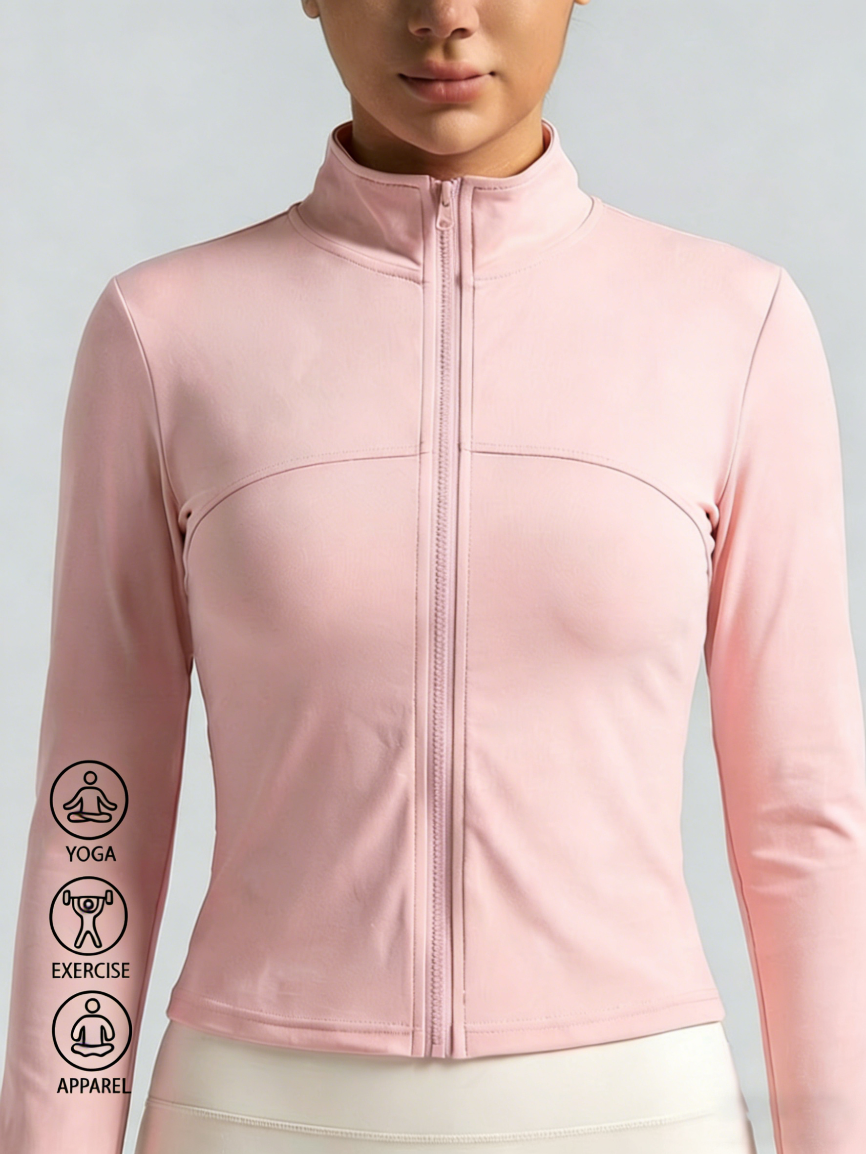 New Women Light pink Yoga Coat - Fitness & Nutrition Lab 评论和价格