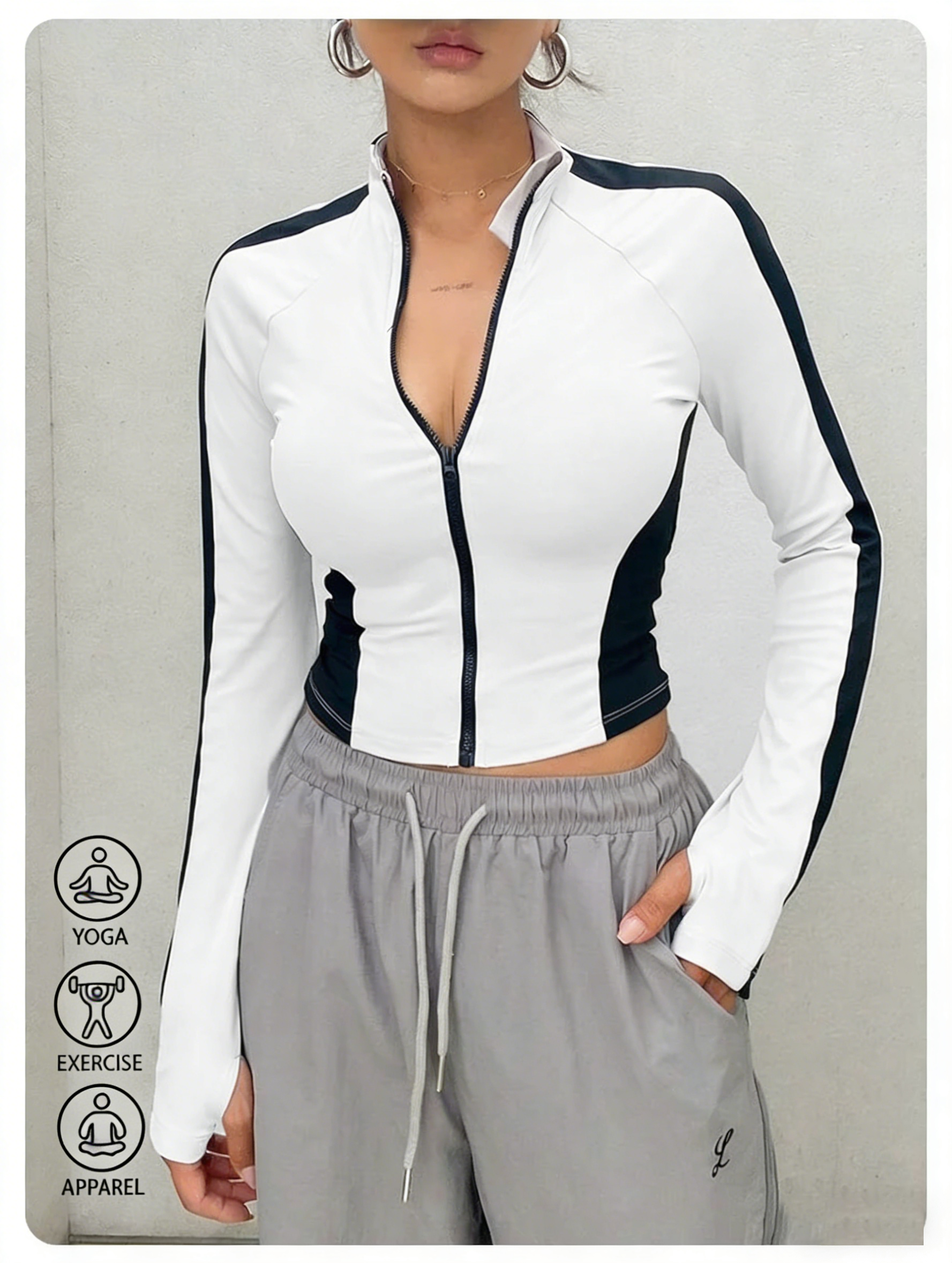 Yoga Clothes Stand Up Collar J - Fitness & Nutrition Lab 评论和价格